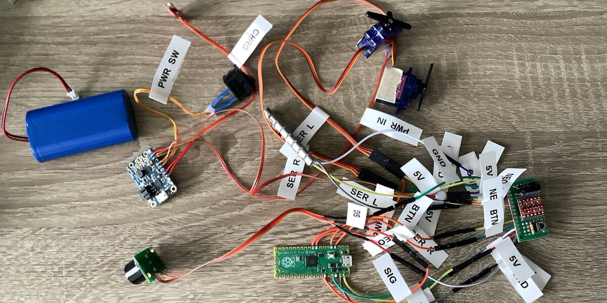 Electronics of a wearable robot - erin robotgrrl